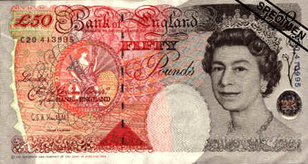 ENGLAND CURRENCY (50 Pound)